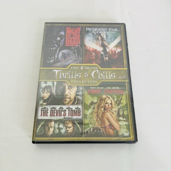 Thrills & Chills Vol 4: 4-Movie Collection (DVD) Zombie Stripper Devils Tomb New - Picture 1 of 3